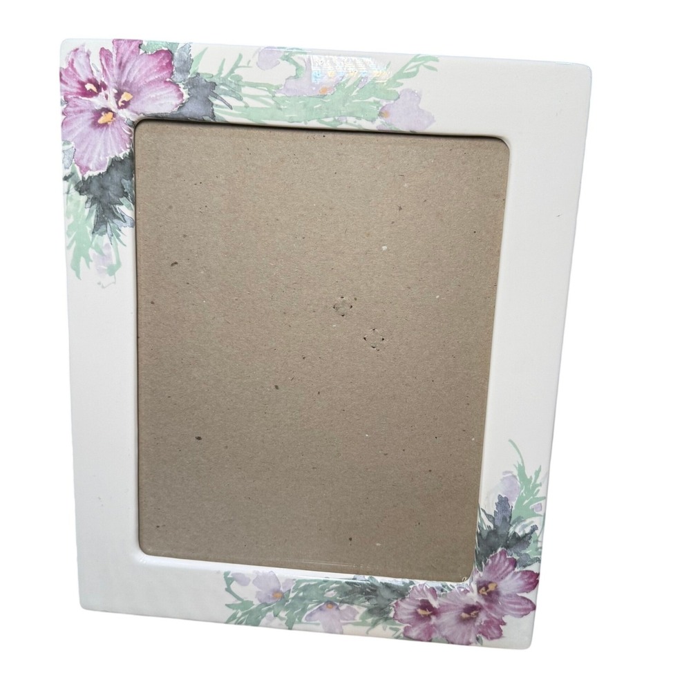 Vintage Floral Ceramic Picture Frame 12x10‎ Pastel Cottagecore Taiwan
